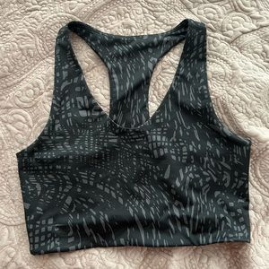Z by Zella black and grey abstract sports bra